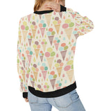 Ice cream cone pattern Women's Crew Neck Sweatshirt