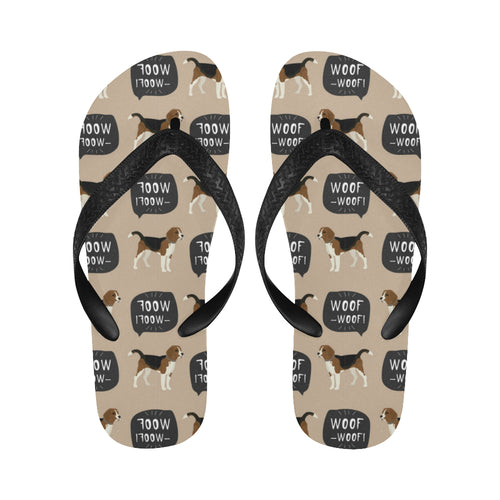 Beagle pattern Unisex Flip Flops