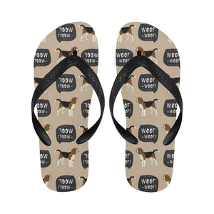 Beagle pattern Unisex Flip Flops