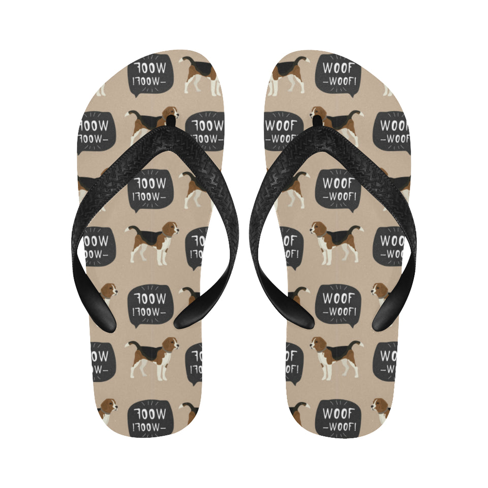 Beagle pattern Unisex Flip Flops