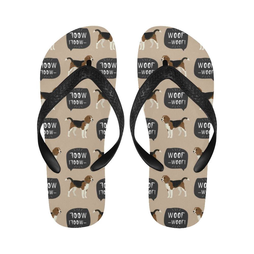 Beagle pattern Unisex Flip Flops