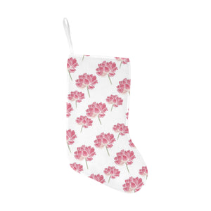Pink lotus waterlily pattern Christmas Stocking