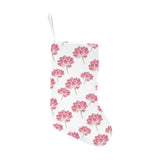 Pink lotus waterlily pattern Christmas Stocking