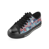Hand drawn colorful starfish Men's Low Top Canvas Shoes Black