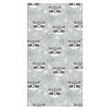 Cute raccoons leaves dot Bath Towel