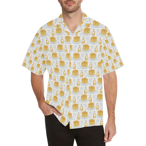 Pancake Pattern Print Design 05 Men's All Over Print Hawaiian Shirt (Model T58)