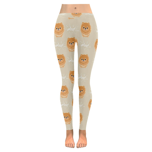 Cute brown pomeranian puppy Women's Legging Fulfilled In US