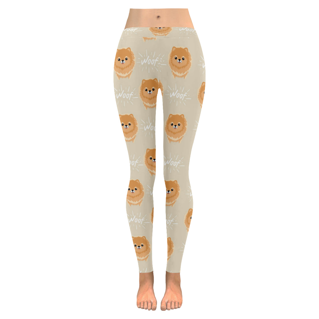 Cute brown pomeranian puppy Women's Legging Fulfilled In US