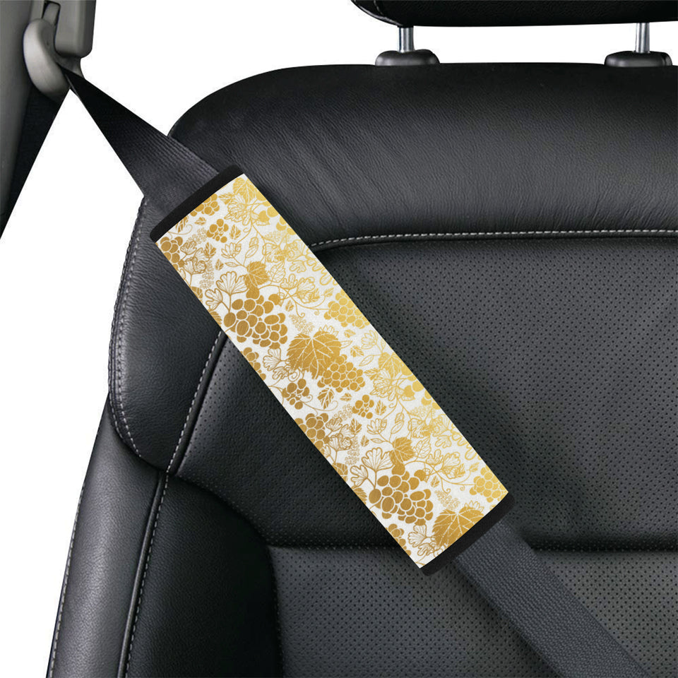 Gold grape pattern Car Seat Belt Cover