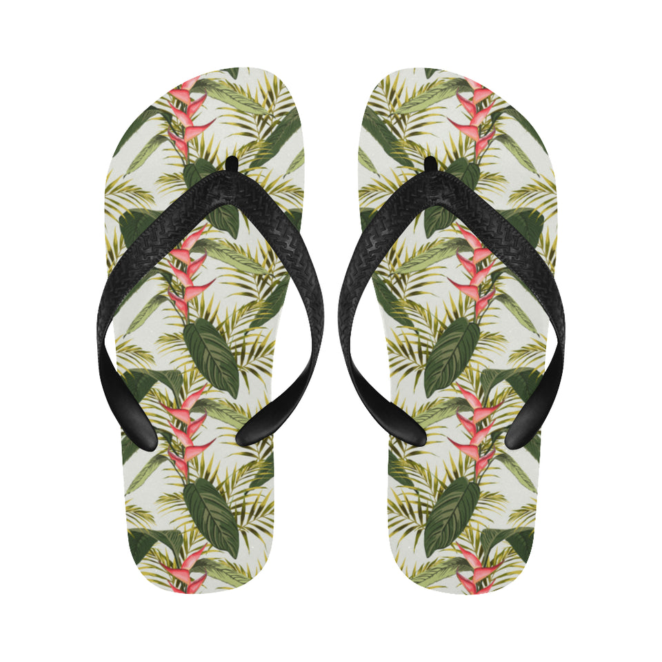 heliconia pattern Unisex Flip Flops