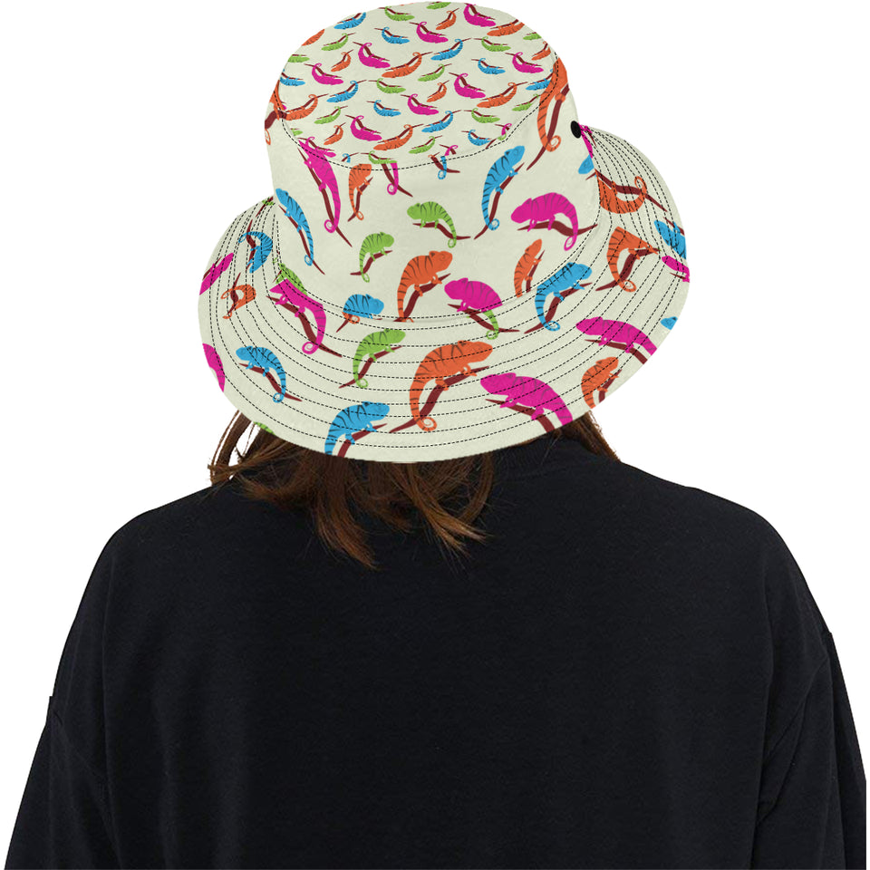 Colorful Chameleon lizard pattern Unisex Bucket Hat