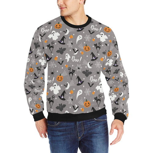 Halloween design pattern Men's Crew Neck Sweatshirt