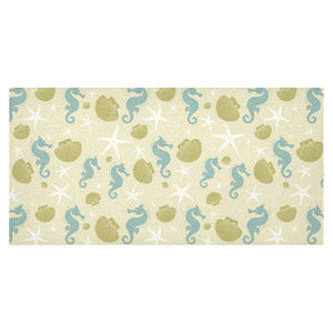 Seahorse shell starfish pattern background Tablecloth