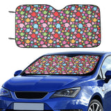 Tea pots Pattern Print Design 01 Car Sun Shade