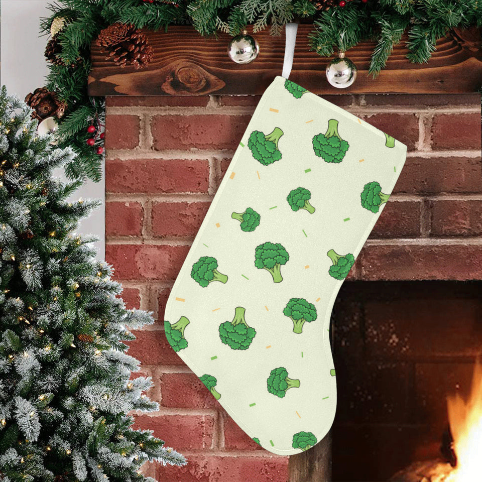 Broccoli pattern Christmas Stocking