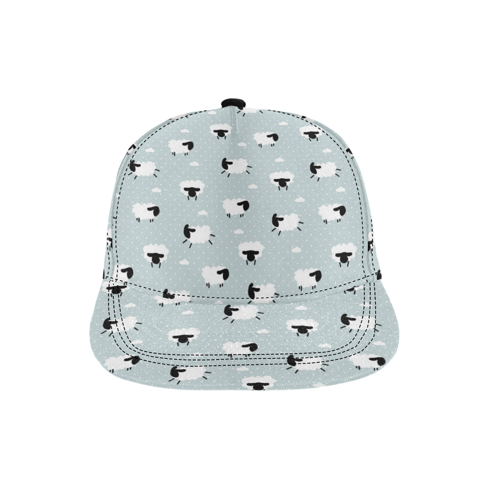 Sheep polka dot cloud pattern All Over Print Snapback Cap