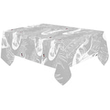 white swan gray background Tablecloth