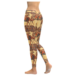 Camel polynesian tribal design pattern Women's Legging Fulfilled In US