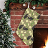 Eggplant Pattern Print Design 02 Christmas Stocking