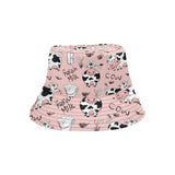 Cows milk product pink background Unisex Bucket Hat