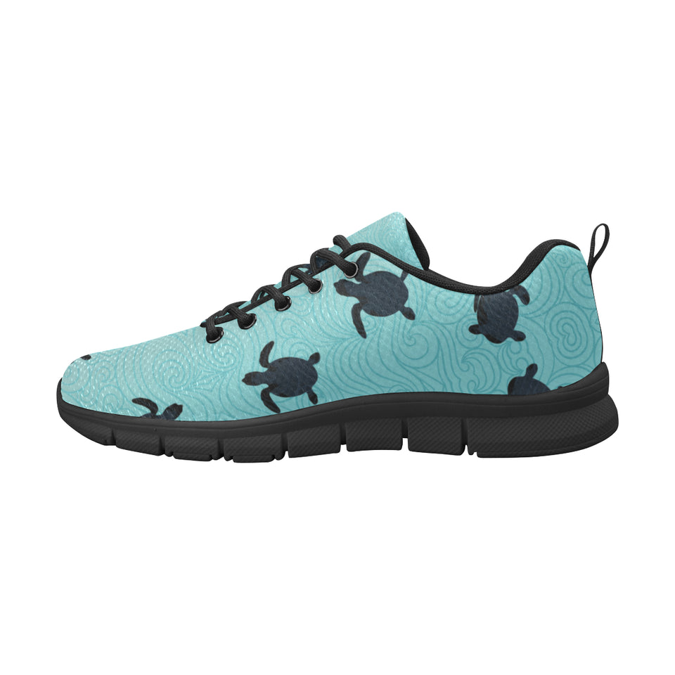 Sea turtle with blue ocean backgroud Men's Sneaker Shoes