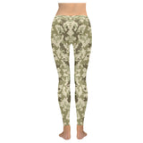 Light Green camouflage pattern Women's Legging Fulfilled In US