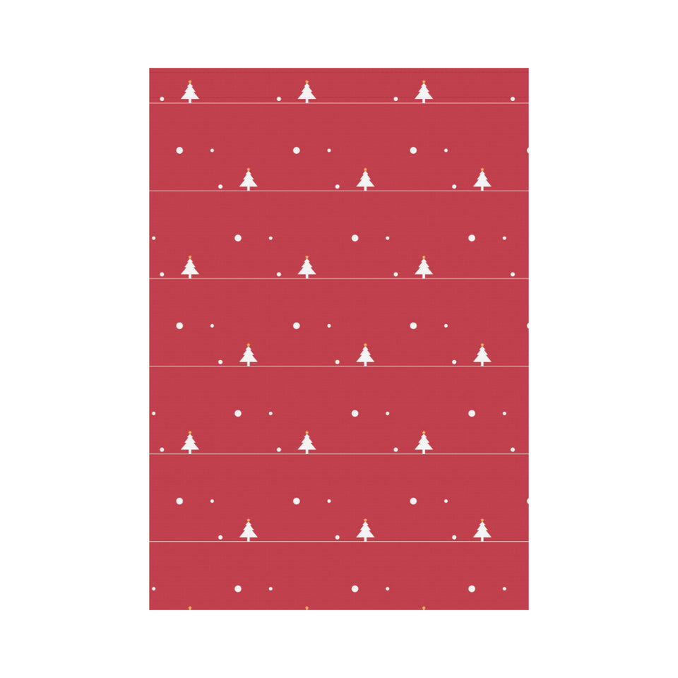 Christmas tree star snow red background House Flag Garden Flag