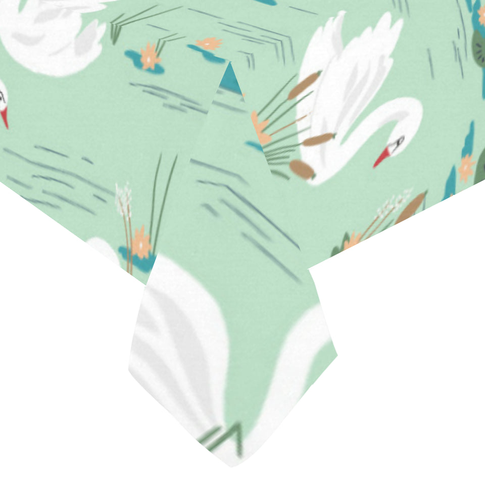 White swan lake pattern Tablecloth