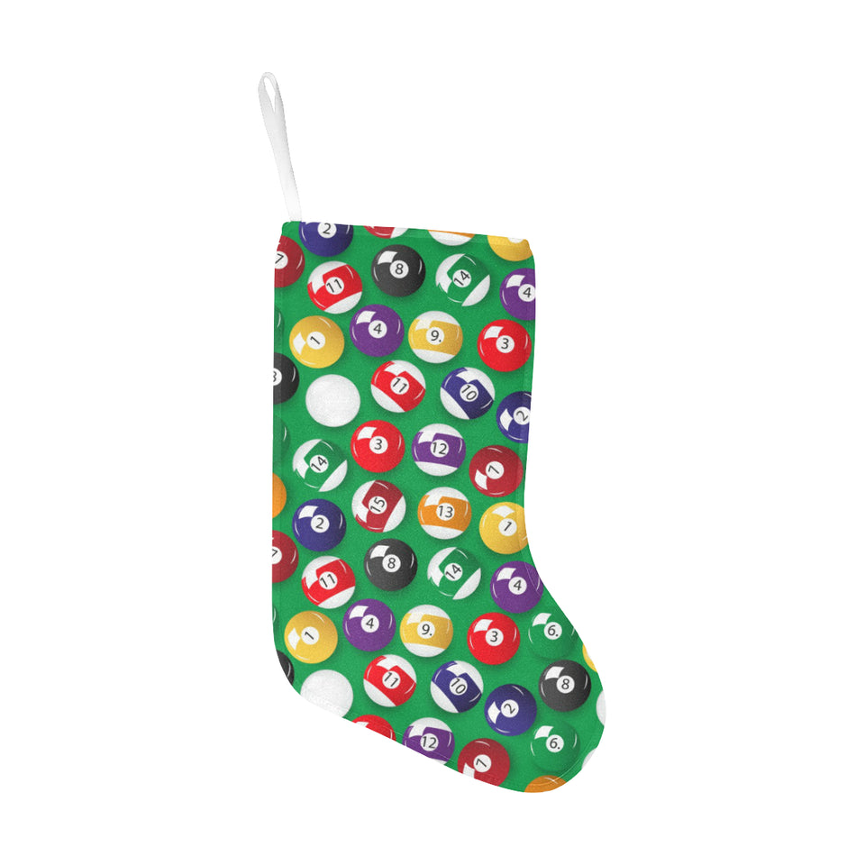 Billiard Ball Pattern Print Design 02 Christmas Stocking