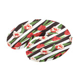 red and white tulips pattern U-Shaped Travel Neck Pillow