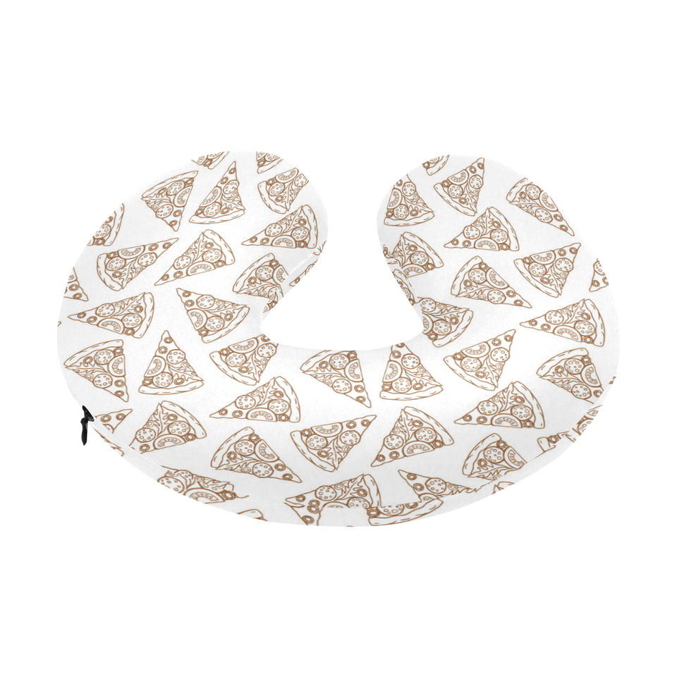 Hand drawn pizza pattern U-Shaped Travel Neck Pillow