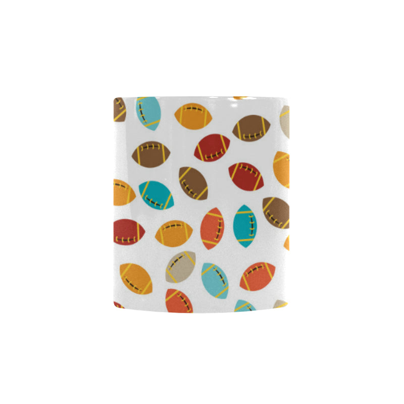 Colorful american football ball pattern Morphing Mug Heat Changing Mug