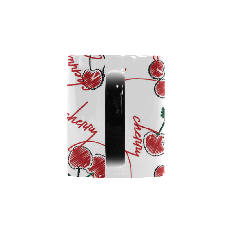 Hand drawn cherry pattern Morphing Mug Heat Changing Mug