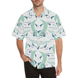 Crocodile diver pattern Men's All Over Print Hawaiian Shirt