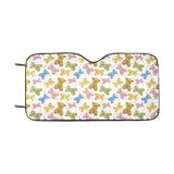 Teddy Bear Pattern Print Design 01 Car Sun Shade