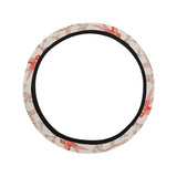Swallow Pattern Print Design 01 Car Steering Wheel Cover