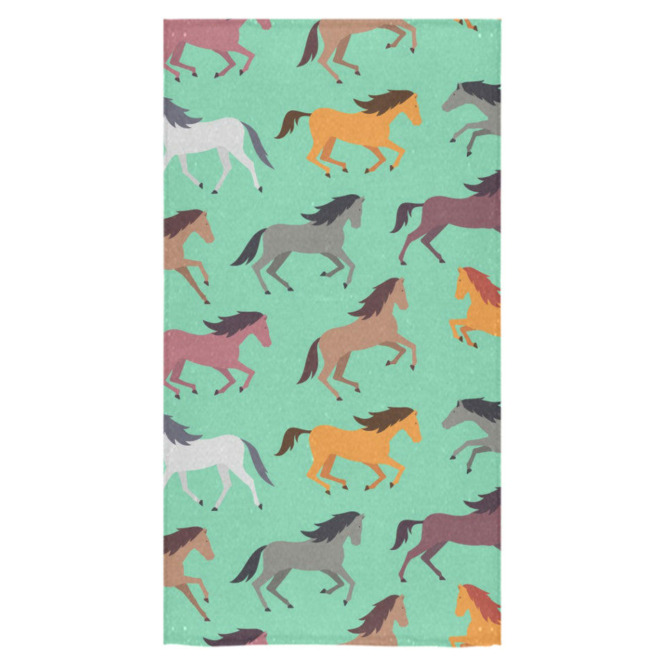 Colorful horses pattern Bath Towel