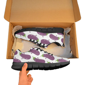 Eggplant Pattern Print Design 01 Men's Breathable Sneakers ( Model 055)