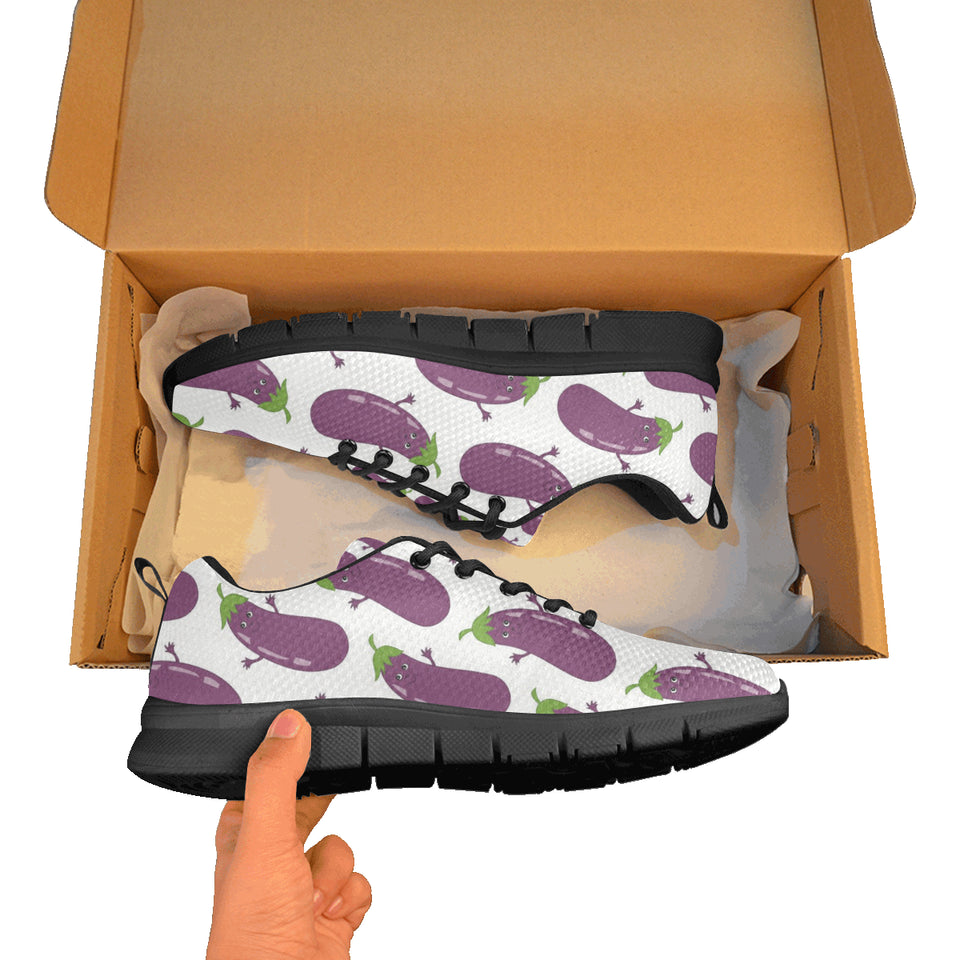 Eggplant Pattern Print Design 01 Men's Breathable Sneakers ( Model 055)