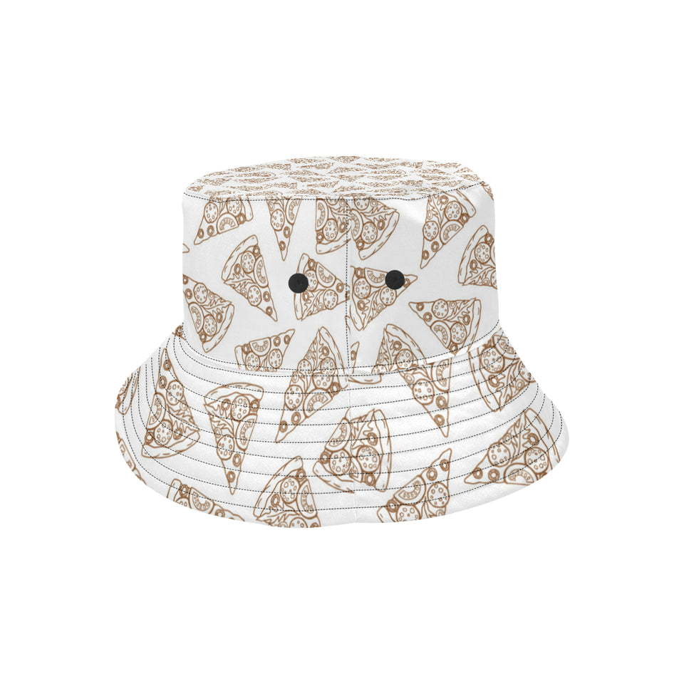 Hand drawn pizza pattern Unisex Bucket Hat