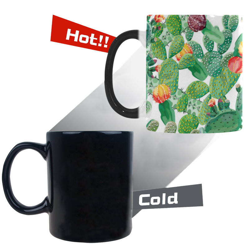 Cactus design pattern copy Morphing Mug Heat Changing Mug