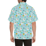Llama alpaca cactus leaves pattern Men's All Over Print Hawaiian Shirt