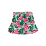 Watermelons tropical palm leaves pattern Unisex Bucket Hat