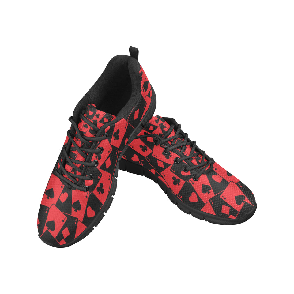 Casino Cards Suits Pattern Print Design 02 Men's Breathable Sneakers ( Model 055)