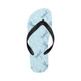 Dragonfly pattern blue background Unisex Flip Flops