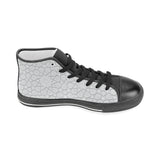 arabic star pattern Men's High Top Canvas Shoes Black
