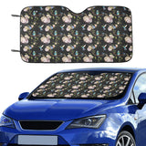 Hummingbird Pattern Print Design 03 Car Sun Shade
