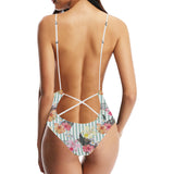 Colorful orchid flower pattern Women's One-Piece Swimsuit