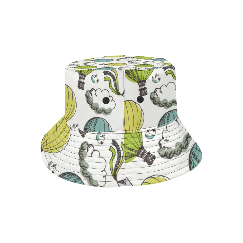 Hot Air Balloon Bird Cloud Pattern Unisex Bucket Hat