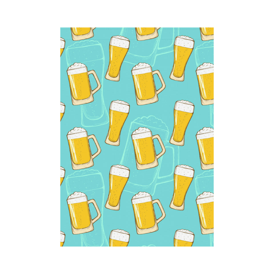 Beer pattern green background House Flag Garden Flag